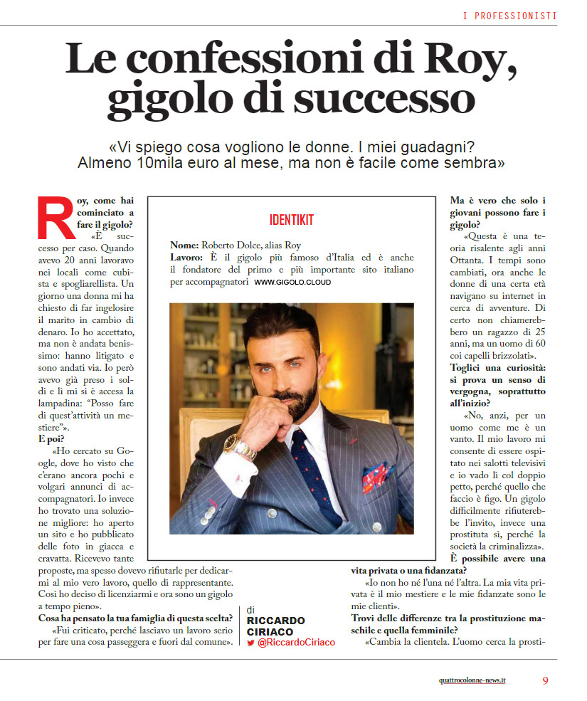 INTERVISTA ROY GIGOLO